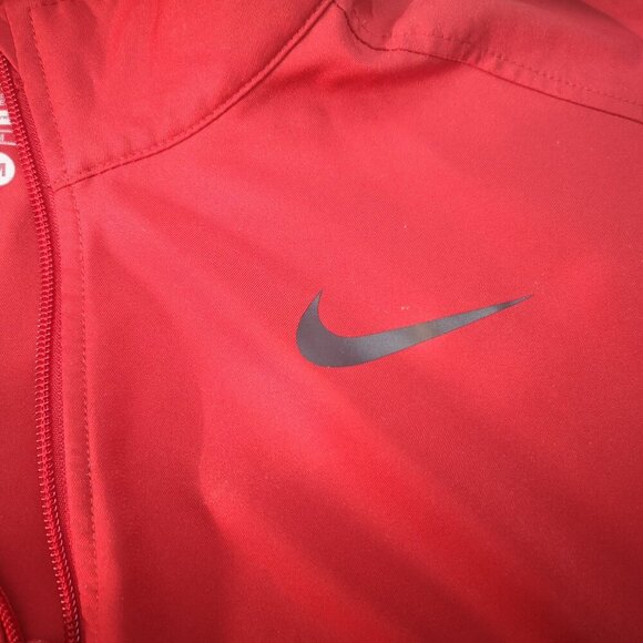 Nike Dri-Fit Men's Size Medium Full Zip Lightweight Red & Grey Jacket - Picture 4 of 11